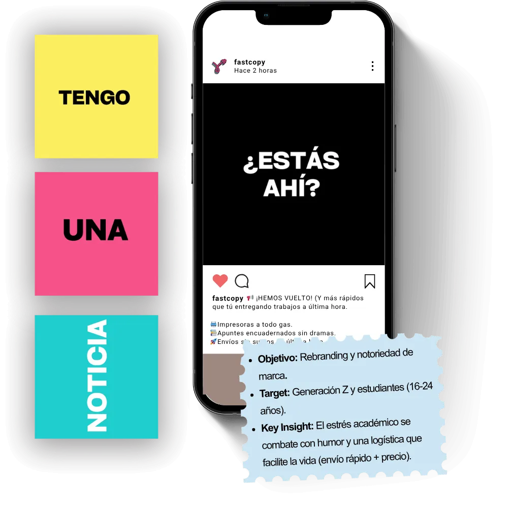 Clips de un Reel de Instagram con mensaje "¿ESTÁS AHÍ? TENGO UNA NOTICIA".